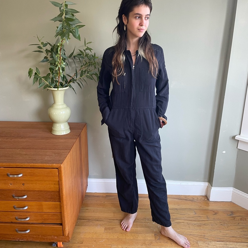 Outerknown Black Utility Jumpsuit